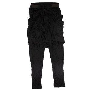 UNRAVEL PROJECT Black Cargo Lounge Pants Size XS $980